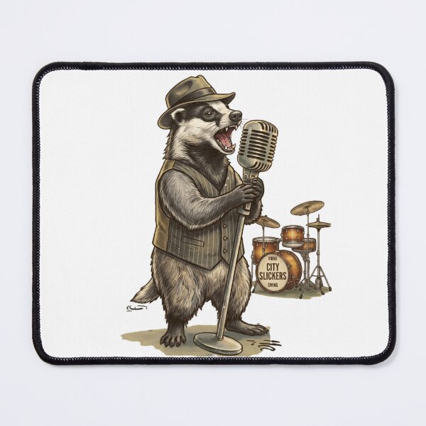 Item preview, Cool Jazz Otter Singer Illustration designed and sold by laughingshirts.