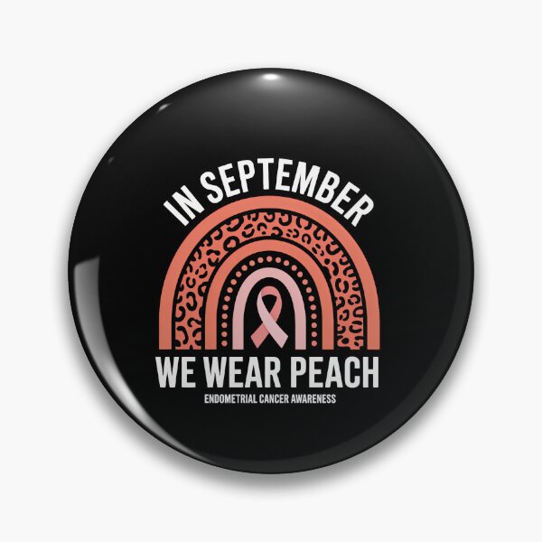 Item preview, Endometrial Cancer Rainbow Peach Ribbon Awareness designed and sold by SapfireStuArt.