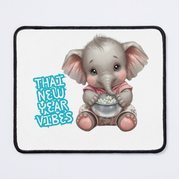 Item preview, Adorable Baby Elephant with Water Bowl - Songkran Vibes designed and sold by BonnieGlam13.