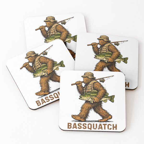 Item preview, Bigfoot Bass Fishing Vintage - Sasquatch Angler Largemouth Fish - Fisherman Dad designed and sold by BeaverFriends.