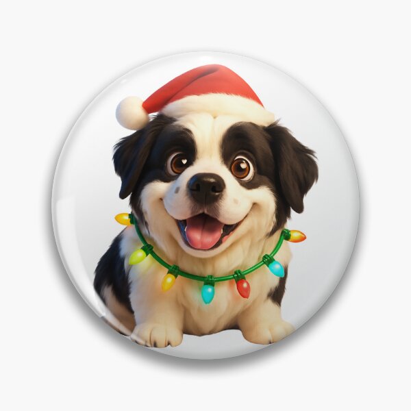 Item preview, Christmas Landseer Newfoundland Dog designed and sold by Sillytoe.