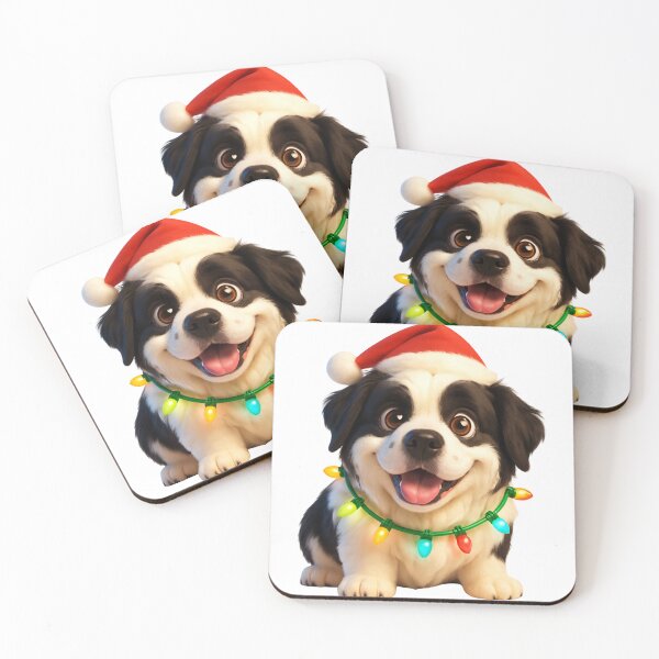 Item preview, Christmas Landseer Newfoundland Dog designed and sold by Sillytoe.