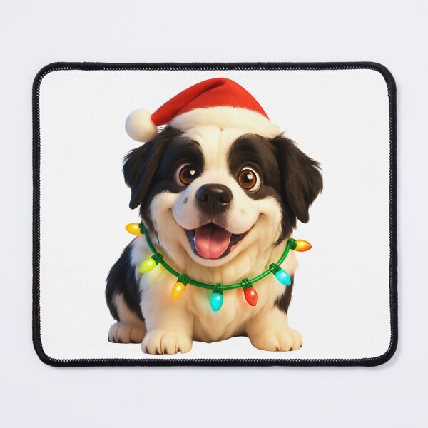 Item preview, Christmas Landseer Newfoundland Dog designed and sold by Sillytoe.