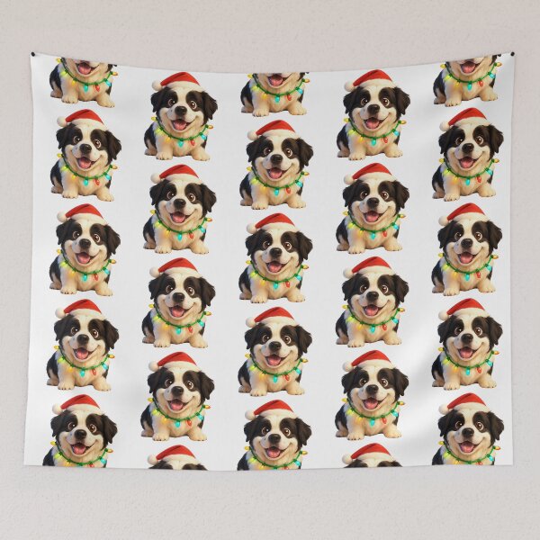 Item preview, Christmas Landseer Newfoundland Dog designed and sold by Sillytoe.
