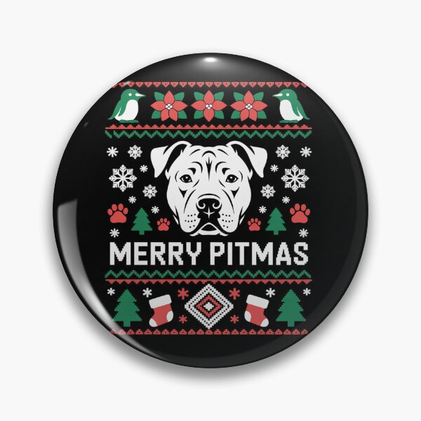 Item preview,  Dog Pitbull Christmas Lovers Merry Pitmas Ugly Christmas designed and sold by BlassmausArt.