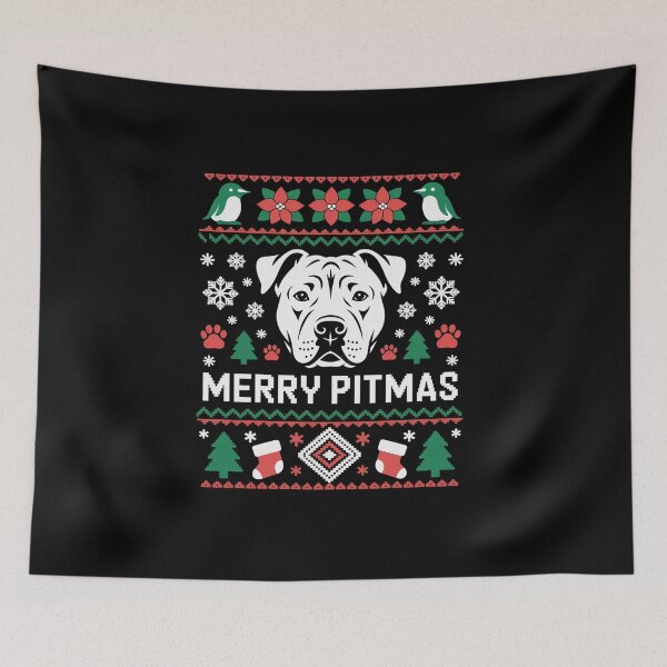 Item preview,  Dog Pitbull Christmas Lovers Merry Pitmas Ugly Christmas designed and sold by BlassmausArt.
