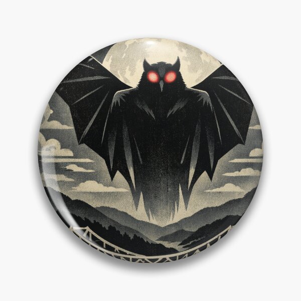 Item preview, Mothman West Virginia Art Deco Cryptid designed and sold by Folk Bestiary.