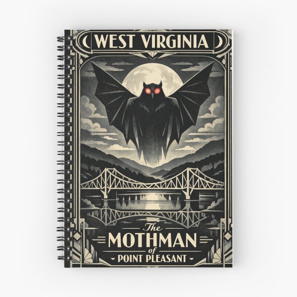 Item preview, Mothman West Virginia Art Deco Cryptid designed and sold by Folk Bestiary.