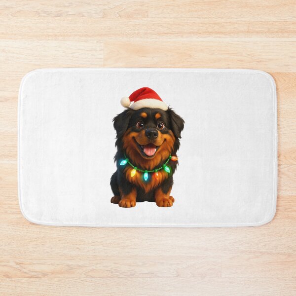 Item preview, Christmas Long-Haired Rottweiler Dog designed and sold by Sillytoe.