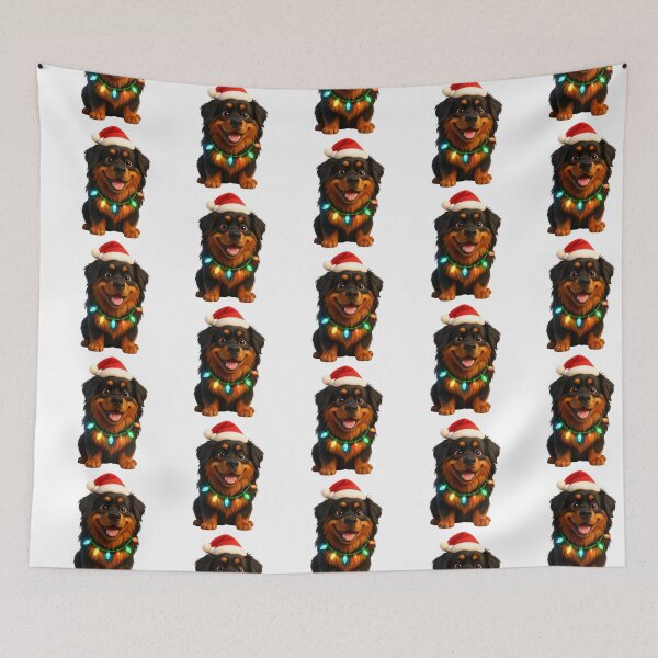Item preview, Christmas Long-Haired Rottweiler Dog designed and sold by Sillytoe.