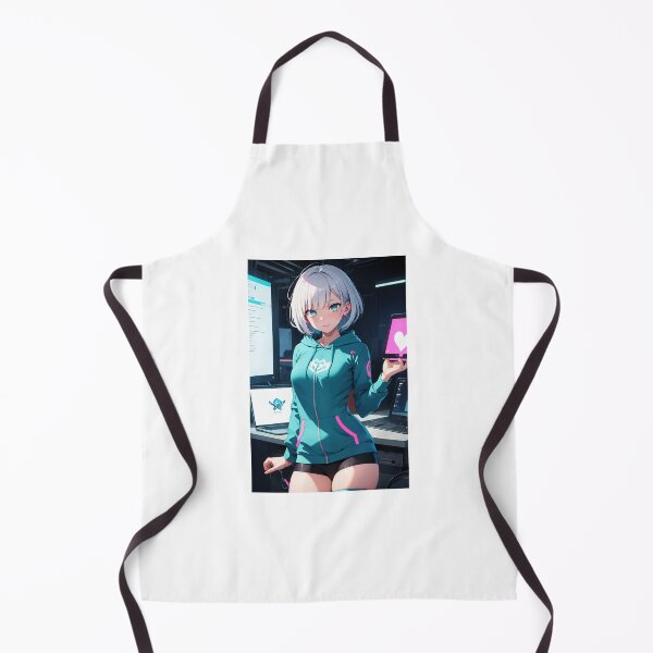 Item preview, Yawa Reitu Anime Gamer Girl Hacker Aesthetic - Teal Hoodie Art designed and sold by iloveanimechibi.