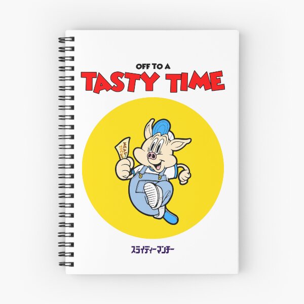 Item preview, Off To A Tasty Time | Retro Cartoon Pig Character designed and sold by FLYINGPEOPLE24.