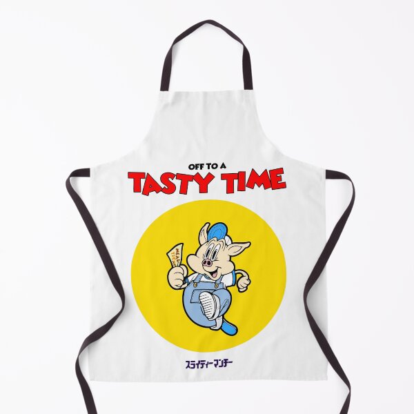 Item preview, Off To A Tasty Time | Retro Cartoon Pig Character designed and sold by FLYINGPEOPLE24.