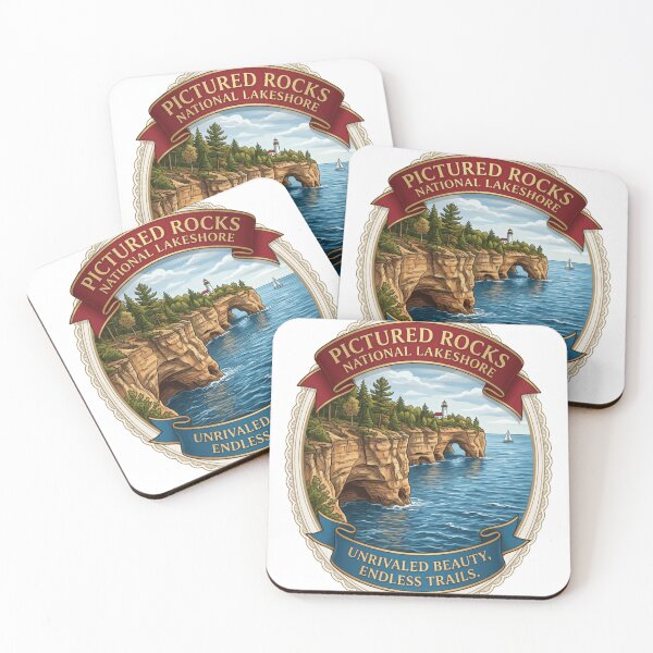 Item preview, Pictured Rocks National Lakeshore Unrivaled Beauty, Endless Trails Michigan Travel Hiker designed and sold by Simsimah26Parks.