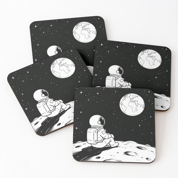 Item preview, Astronaut Sitting on Moon Looking at Earth - Space Art Design designed and sold by TeyArtWork.