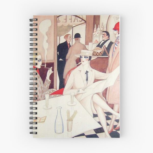 Item preview, Au Cafe by Gerda Wegener - Art Deco Vintage Café Illustration for Retro Fashion Lovers designed and sold by RickE.