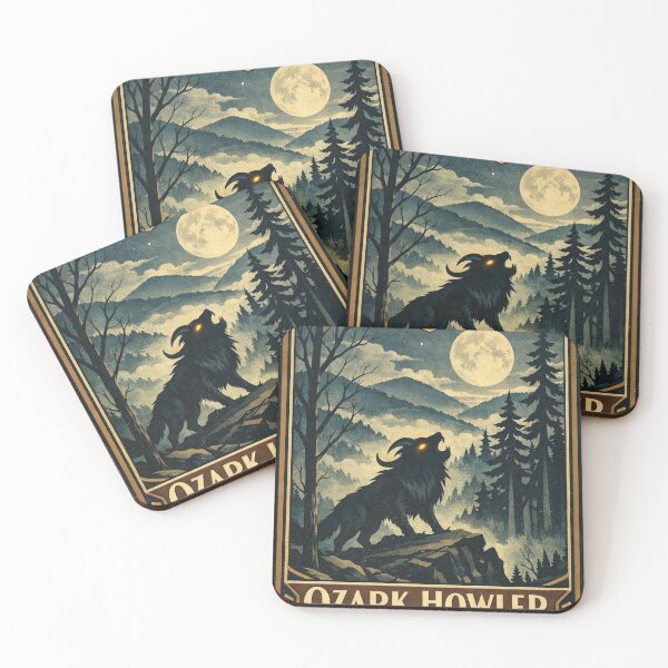 Item preview, Ozark Howler Arkansas Art Deco Cryptid designed and sold by Folk Bestiary.