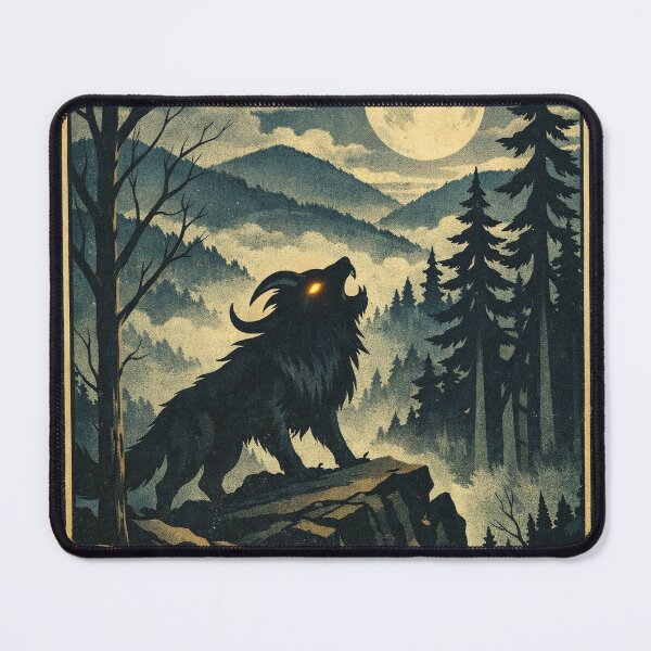 Item preview, Ozark Howler Arkansas Art Deco Cryptid designed and sold by Folk Bestiary.