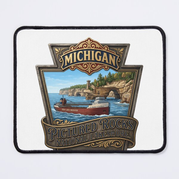 Item preview, Michigan Pictured Rocks National Lakeshore Unforgettable Scenery Pure Michigan Great Lakes Travel Souvenir designed and sold by Simsimah26Parks.