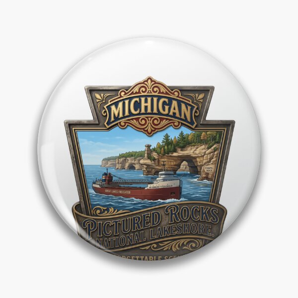 Item preview, Michigan Pictured Rocks National Lakeshore Unforgettable Scenery Pure Michigan Great Lakes Travel Souvenir designed and sold by Simsimah26Parks.