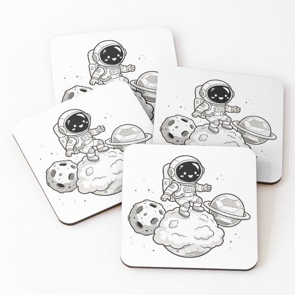 Item preview, Cute Astronaut on Cloud Planet – Simple Space Cartoon Art designed and sold by TeyArtWork.