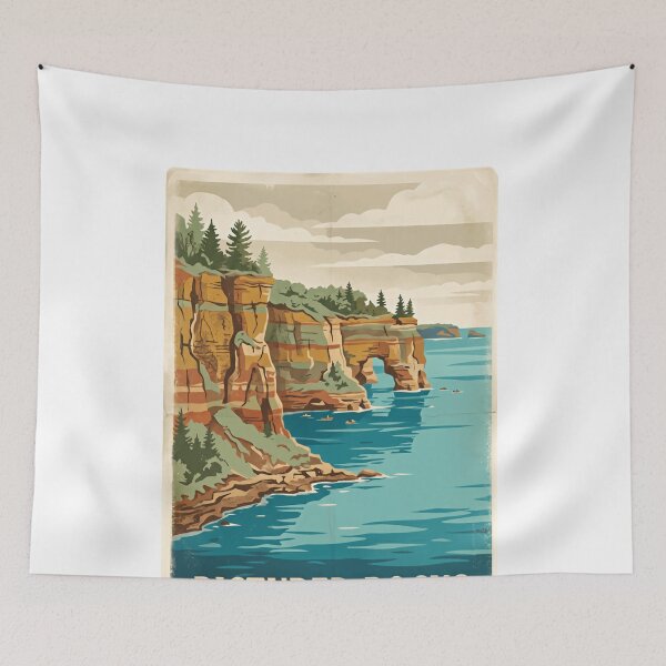 Item preview, Pictured Rocks National Lakeshore Michigan Lake Superior National Park Service Travel Gift designed and sold by Simsimah26Parks.