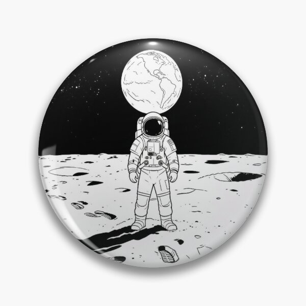 Item preview, Astronauta en la Luna – Arte espacial sencillo designed and sold by TeyArtWork.