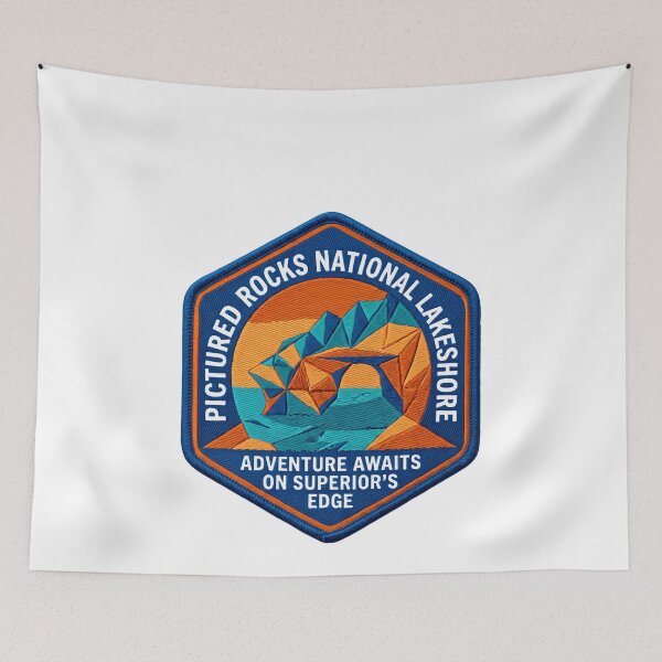 Item preview, Pictured Rocks National Lakeshore Adventure Awaits On Superior's Edge Michigan Travel Hiking Souvenir designed and sold by Simsimah26Parks.