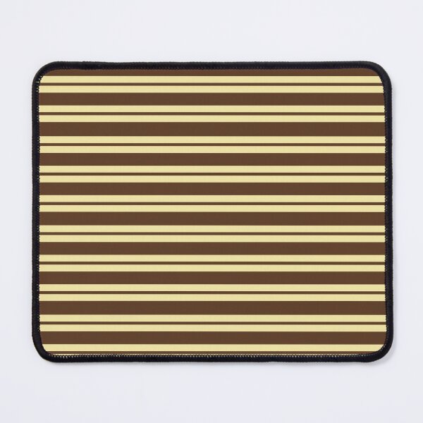Item preview, Classic Double Stripes in Butter Yellow and Chocolate Brown designed and sold by kierkegaard.
