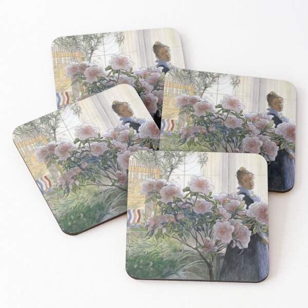 Item preview, Azalea by Carl Larsson - Vintage Botanical Watercolor Garden Scene for Cottagecore Decor Lovers designed and sold by RickE.