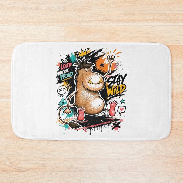 Item preview, Stay Wild Lion Graffiti Be Loud Be Proud Art designed and sold by SpiralmoonDes.