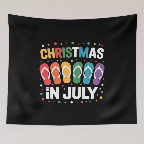 Item preview, Christmas in July Colorful Xmas Flip Flops Men Women Kids designed and sold by fferomananul.
