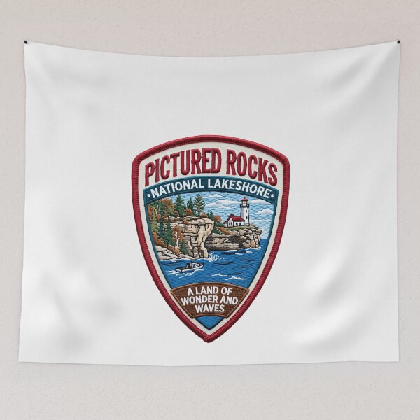 Item preview, Pictured Rocks National Lakeshore A Land Of Wonder And Waves Michigan Travel Memento designed and sold by Simsimah26Parks.