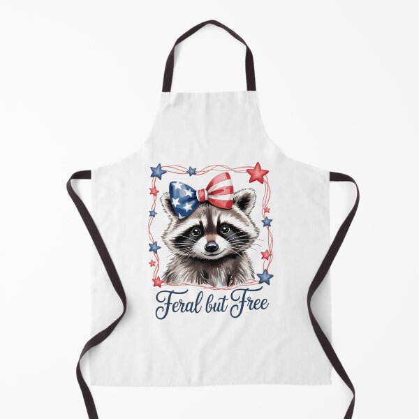 Item preview, Feral But Free Patriotic Raccoon Fourth 4th July designed and sold by SapfireStuArt.