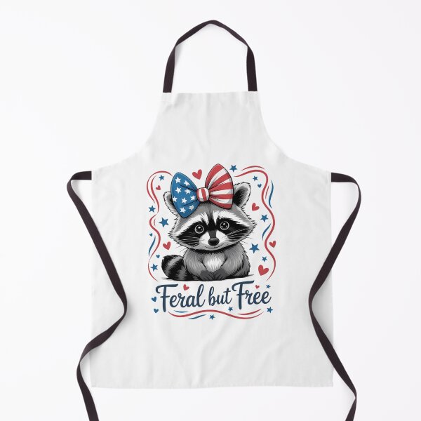 Item preview, Feral But Free Raccoon 4th Of July American Feral Girl designed and sold by SapfireStuArt.