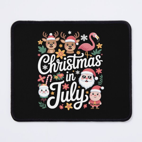 Item preview, Christmas in July Funny Santa Reindeer Flamingos Summer designed and sold by fferomananul.