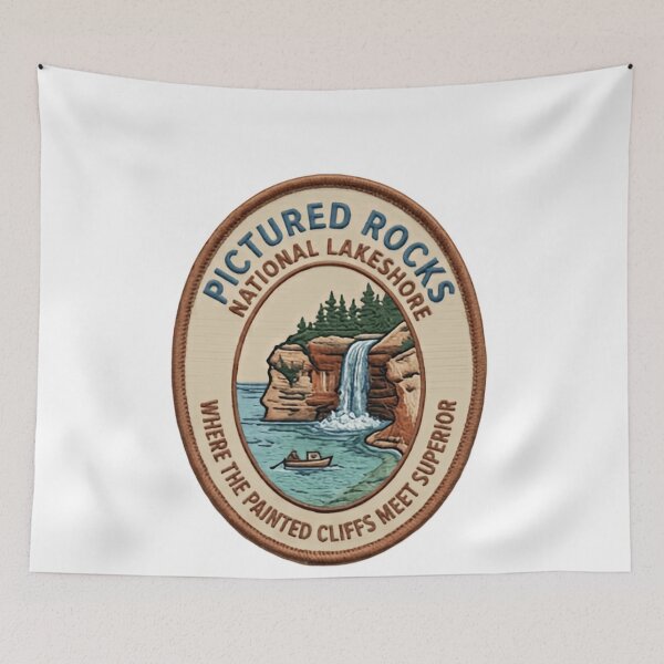 Item preview, Pictured Rocks National Lakeshore Where The Painted Cliffs Meet Superior Michigan Travel Adventure designed and sold by Simsimah26Parks.