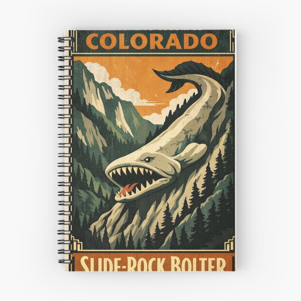 Item preview, Slide-Rock Bolter Colorado Art Deco Cryptid designed and sold by Folk Bestiary.