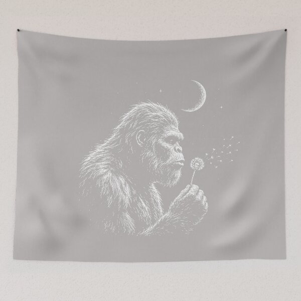Item preview, (On Back) Blowing Wishes Funny Bigfoot Blowing Dandelion designed and sold by GreggRoss.