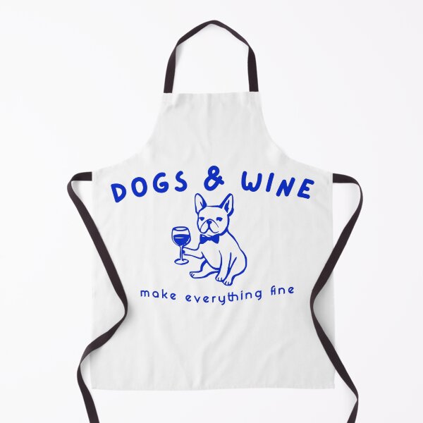 Item preview, Dogs and Wine Make Everything Fine | Frenchie Aesthetic Graphic designed and sold by romelleworks.