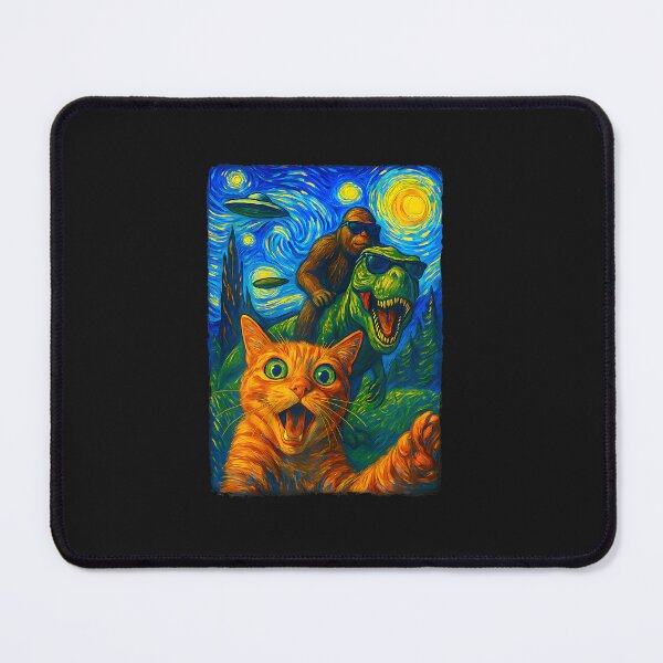 Item preview, Cat T-Rex Bigfoot UFO Selfie designed and sold by FrankIsabel.