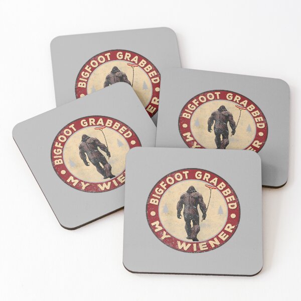 Item preview, Funny retro bigfoot, Bigfoot Grabbed My Wiener design_2 designed and sold by ArleneRowe.