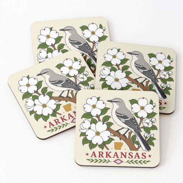 Item preview, Arkansas Dogwood & Mockingbird Emblem designed and sold by The-Drip-Studio.
