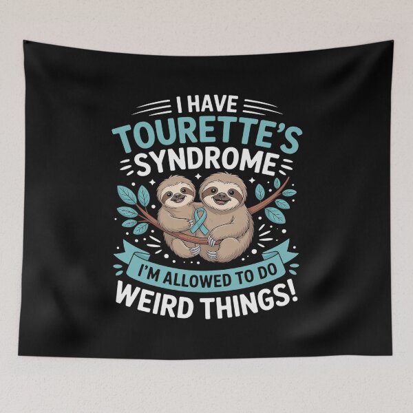 Item preview, Sloth Have Tourette's Syndrome Teal Ribbon Disability designed and sold by fferomananul.
