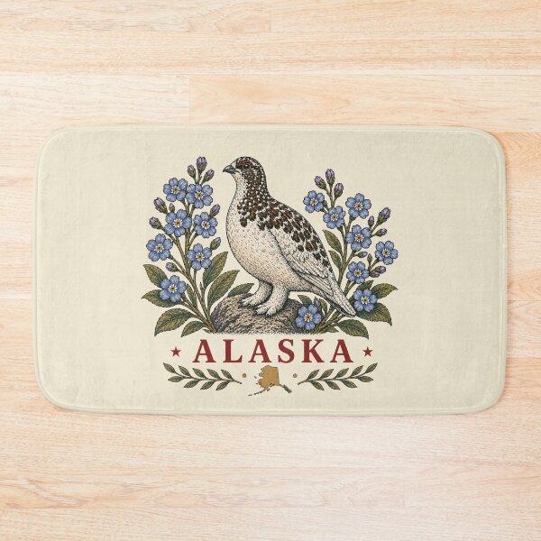 Item preview, Alaska Wildflower Ptarmigan Emblem designed and sold by The-Drip-Studio.