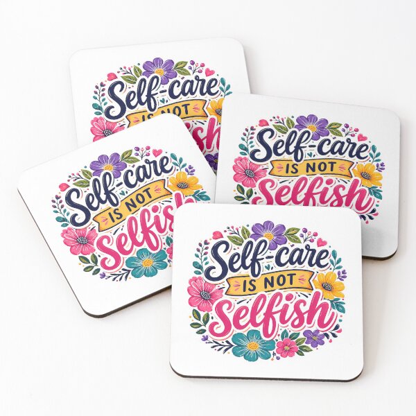 Item preview, Self care is not Selfish Floral Art Sticker designed and sold by Softbear Atelier.
