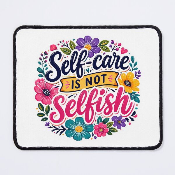 Item preview, Self care is not Selfish Floral Art Sticker designed and sold by Softbear Atelier.