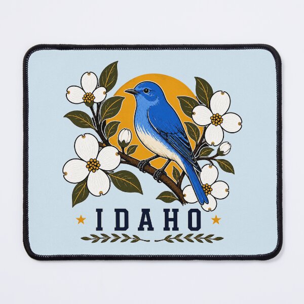 Item preview, Idaho Mountain Bluebird & Syringa Vintage Homage designed and sold by The-Drip-Studio.