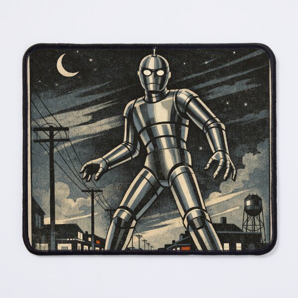 Item preview, Falkville Metal Man Alabama Art Deco Cryptid designed and sold by Folk Bestiary.