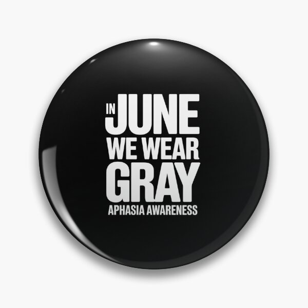 Item preview, In June We Wear Gray Aphasia Awareness Month Groovy Ribbon designed and sold by fferomananul.